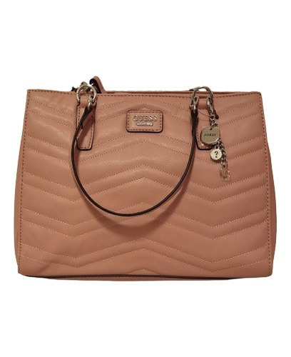 Bolsa Guess Satchel Capitonada Rosa
