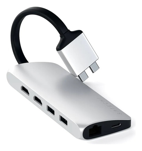 Hub Adaptador Dual Multimedia USB-C Satechi ST-TCDMMA