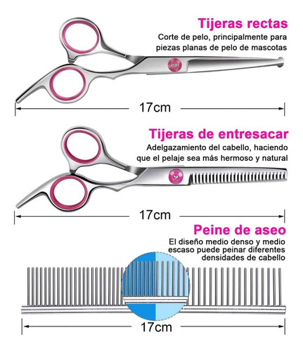 Tijeras Para Perros Profesional 7pack, Tijeras De Aseo Para