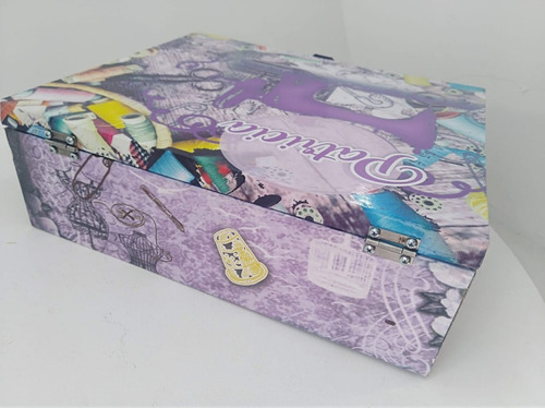 Imagen 4 de 10 de Costurero De Madera Vintage Violeta Con Divisiones