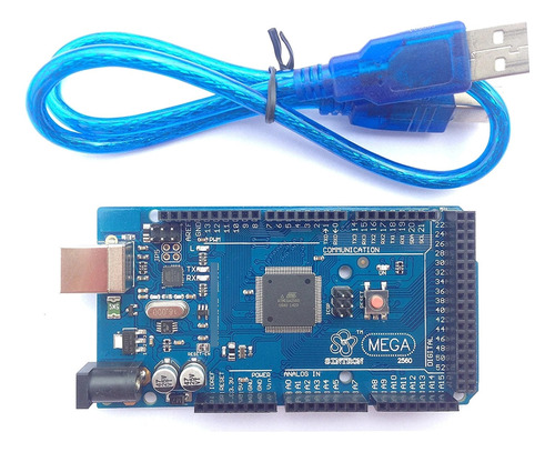 Placa Compatible Para Arduino Mega 2560 R3 + Cable Usb