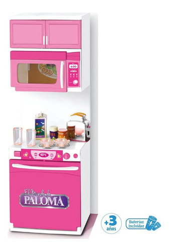 Cocina Con Microondas Linea Paloma O Barbie - El Duende Azul Color Fucsia