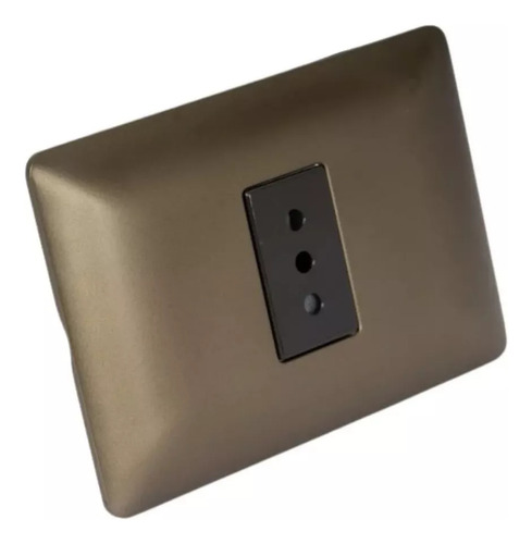 Tomacorriente Stanford Enchufe Simple 10a Con 1 Tomas Color Café