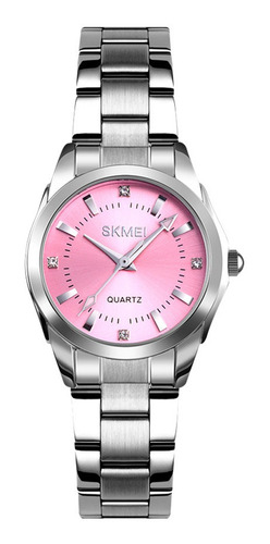 Reloj Mujer Skmei 1620 Acero Minimalista Elegante Clasico Color de la malla Plateado/Rosa