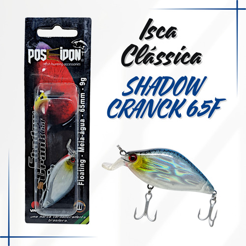 Isca Artifical Para Pesca Meia-água Poseidon Shadow 65f 9gr Cor 3dbhs ARES 125F