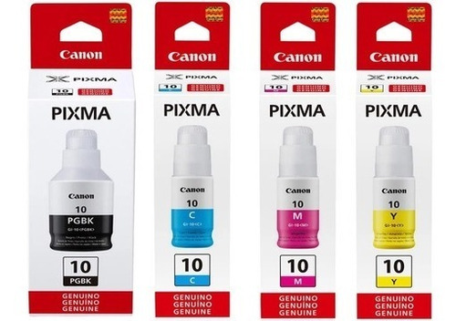 Pack Tinta Canon Gi-10 Series Pixma G5010, G6010, G7010