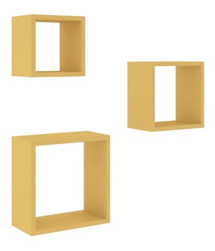 Imagen 1 de 4 de Repisas Flotantes Cubos Set X 3