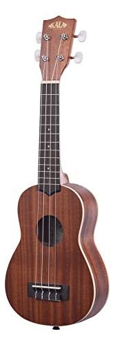 Ukelele Soprano De Caoba Satinada Kala Con Ribete Blanco