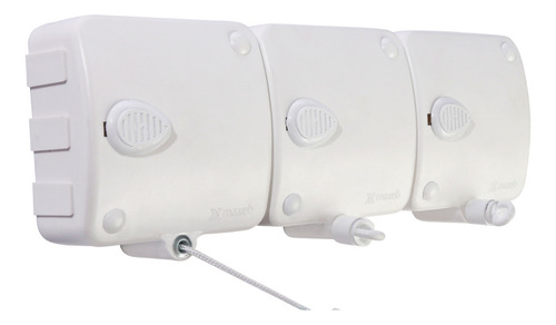 Varal Retrátil Automático Reforçado 18kg Roupa 6m Corda Cor Branco
