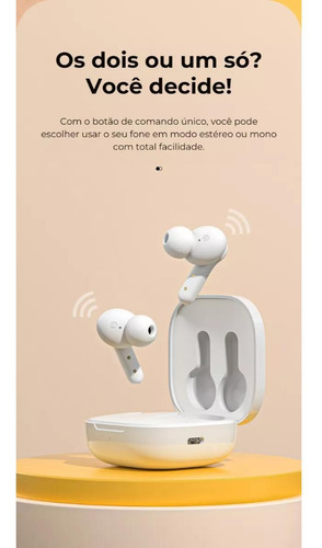 Fone De Ouvido Bluetooth Qcy T13 - Com Cancelamento De Ruído