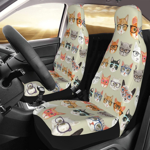 Koliocaa Funda Asiento Coche Estampado Gato 2 Delantero Para