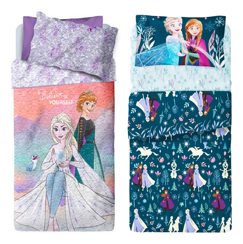 Cubrecamas Cover + Juego De Sabanas Frozen Piñata 1 1/2