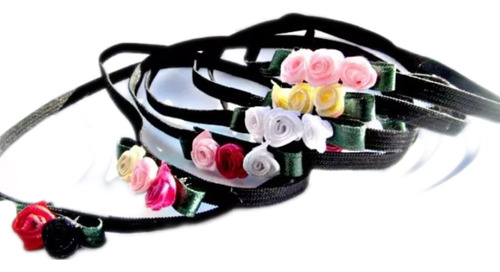Vinchas De Flores De Tela Por Mayor Pack X 10 Unidades