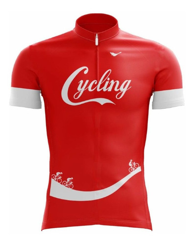 Camisa Scape Enjoy Vermelha E Branca Ciclismo