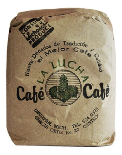 Café La Lucha Molido | 1/2 Kg De Uruapan | Incluye Costalito