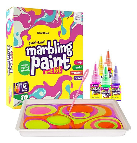 Kit De Arte De Pintura De Mármol Para Niños, Artes Y Manu.