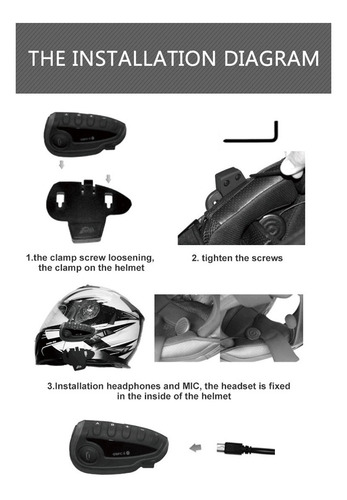 Vnetphone V8 Casco De Motocicleta Bt Intercom Auriculares