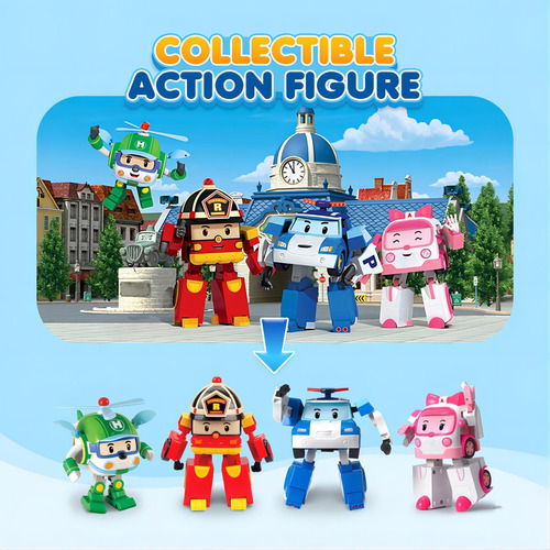 Robot Transformable Robocar Poli Roy Camión De Bomberos 10 C