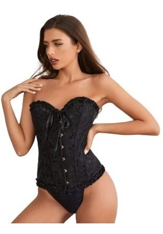 Corset Faja Negro Con Varillas Talla S M L Leer Descripción 