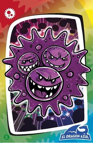 Imagen 2 de 4 de Juego De Cartas Virus2! Evolution El Dragón Azul