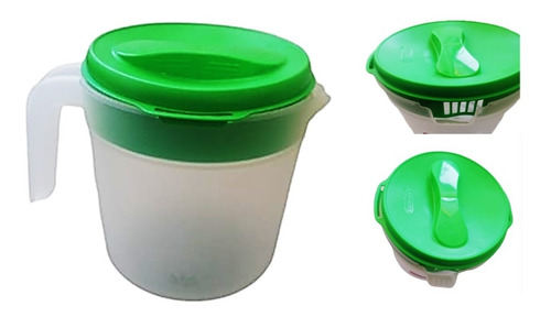 Jarras Con Tapa Plástico Resistente Apilable 3 Lit 2 Pzas