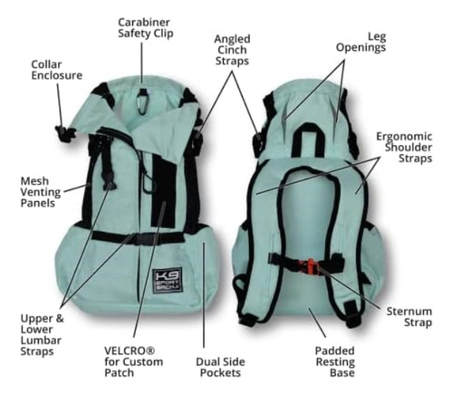 Saco Deportivo K9 | Mochila Ajustable Para Transportar Perro