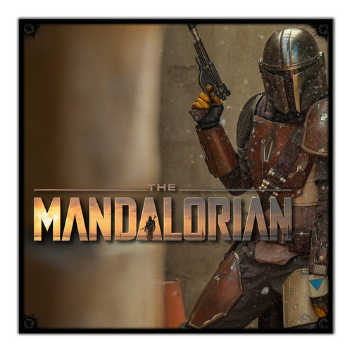 #153 - Cuadro Vintage 30 X 30 Cm The Mandalorian Star Wars