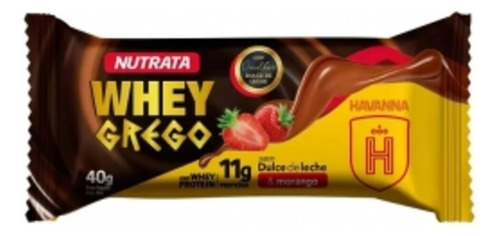 Whey Grego Bar (40g) - Sabor: Dulce De Leche E Morango
