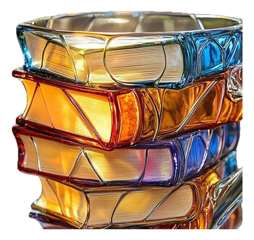 Taza De Café Con Forma De Libros Apilados Pintados, 260 Ml,