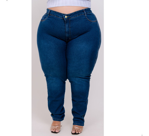 Calça Jeans Feminina Plus Size Laiani Tamanho 56 Ao 66