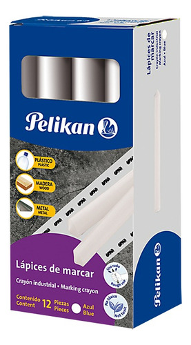 Crayon De Marcar Industrial Pelikan 762 (12) Color Blanco