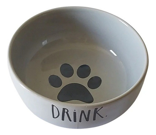  Comedero Y Bebedero Plato Cerámica Drink 190ml Perro Y Gato