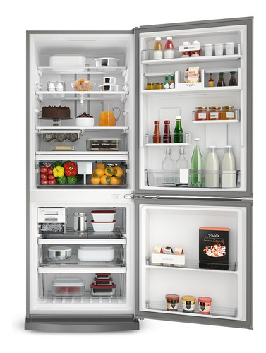 Heladera no frost Whirlpool WRE57AKDWC inox con freezer 443L 220V