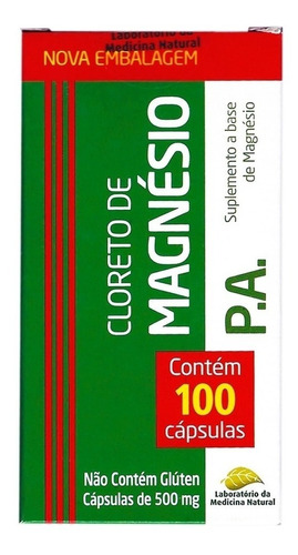 Suplemento em cápsula Medinal  Cloreto de Magnésio minerais Cloreto de Magnésio em caixa de 50g 100 un