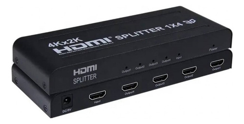 Splitter Hdmi 1x4 Salidas 4k Uhd 1.41b Negro