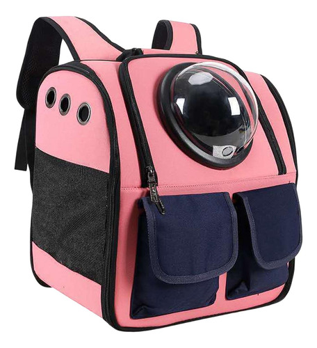 Portador De Mascotas Portátil Mochila Cachorro Bolsa Rosado