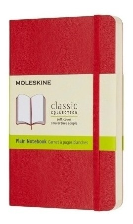 Cuaderno Moleskine Classic Pocket Soft - Rojo Escarlata Plai