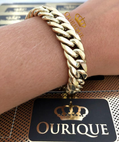 Pulseira Grumet Duplo Em Ouro 18k 750 Promoção 