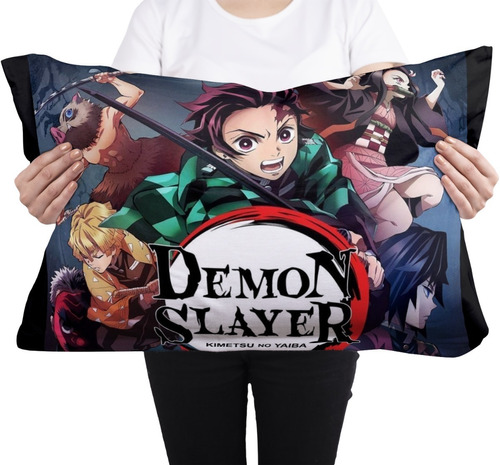 Cojin Almohada Demon Slayer Portada Anime Decorativo Durable