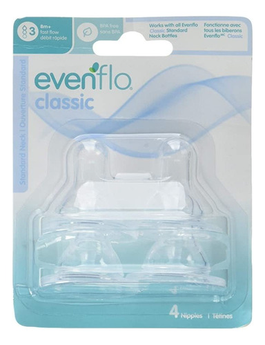 Evenflo Clásica Botella Pezones, 12 Conde, Fast Flow
