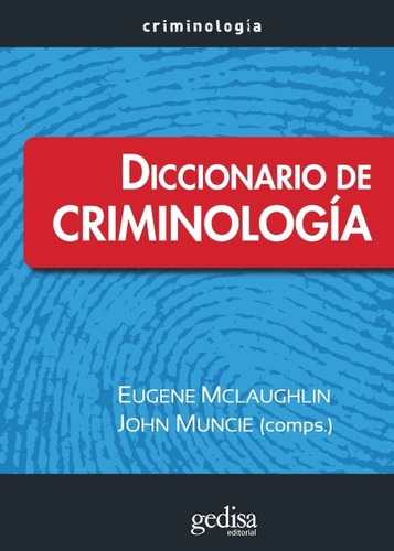 Diccionario De Criminología, Mclaughlin, Ed. Gedisa