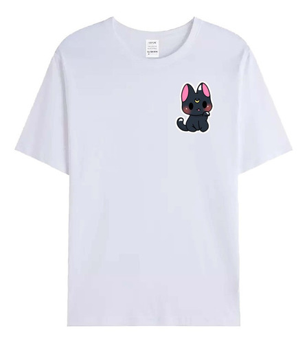 Remera Blanca De Algodón Logo Sailor Moon R306