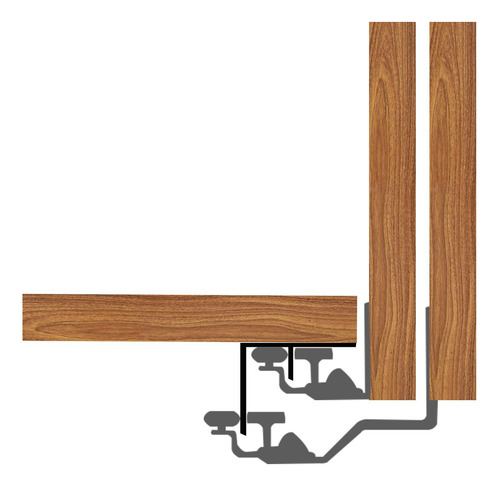 Guia Inferior Externa Para Sistema Porta Correr Ss150+ 2 Un