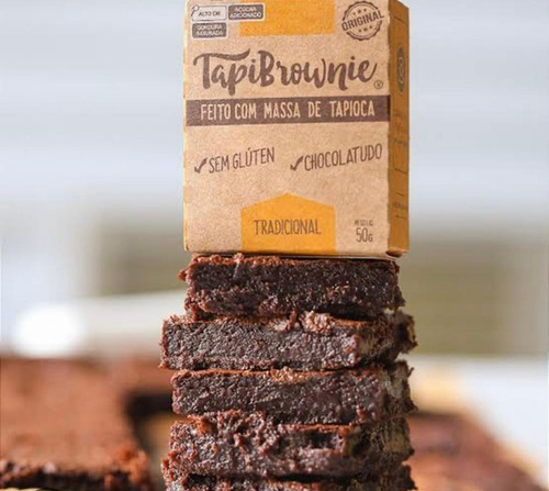 Tapibrownie Sem Glúten Saudavel Cacau Tapioca Pré Treino