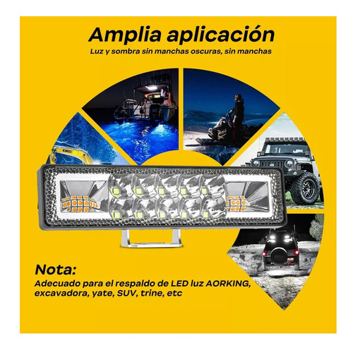 Set Neliero Auxiliar Dual 32led Luz Blanca Estrobo 168w