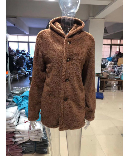 Chaqueta De Invierno Para Hombre Bolsillos De Lana Con Gorra
