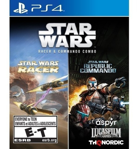 Combinação de Star Wars Racer e Commando Ps4