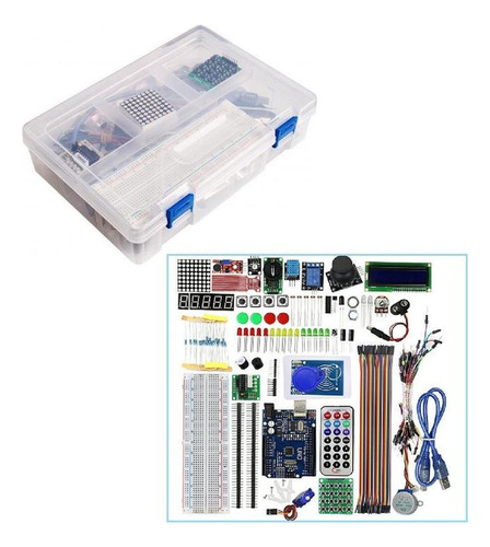 Kit Starter Arduino Compatible Avanzado Con Libro Y Caja