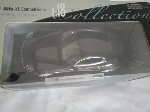 Welly Alfa Romeo 8c Tomó 1/18 Diecast Negro 2007 Competizion (Usado)