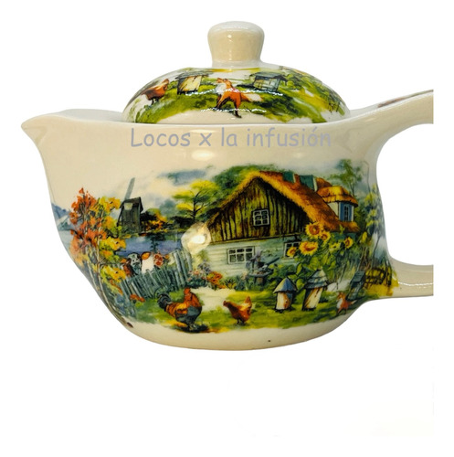 Tetera De Porcelana Infusor De Acero Inoxidable Colección